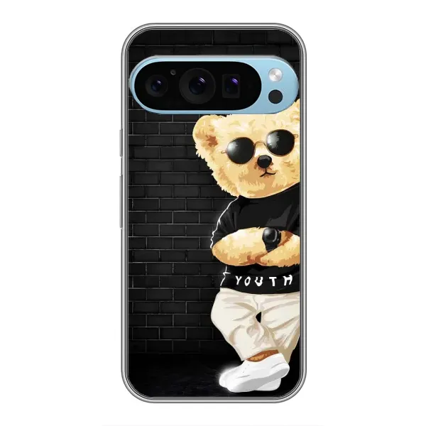 Чохол з малюнком «Мішка в окулярах» для Google Pixel 9 Pro