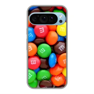 Чохол з зображенням смачної їжі для Google Pixel 9 Pro (Різнокольорові M&M'S)
