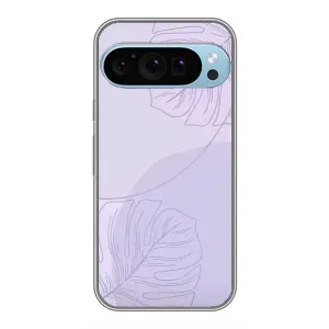 Чохол квітковий дизайн для Google Pixel 9 Pro (Монстера фіолетова)