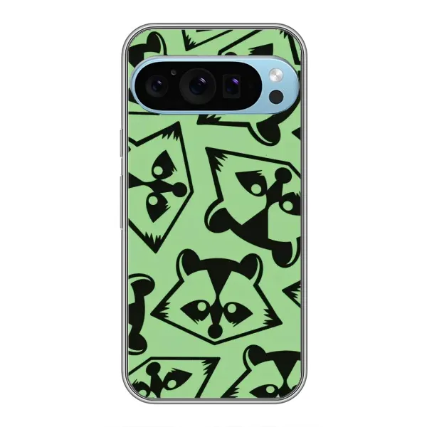 Чехол с рисунком «Мордочки Енота» для Google Pixel 9 Pro Чехол с рисунком «Мордочки Енота» для Google Pixel 9 Pro