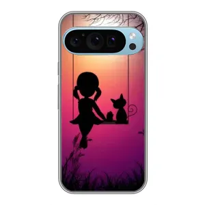Девчачий Чехол для Google Pixel 9 Pro (На качели)