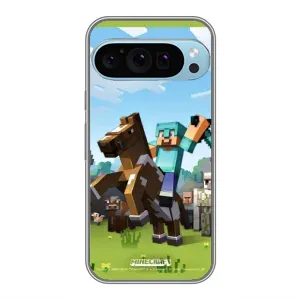Чохли для Google Pixel 9 Pro (Персонажі МайнКрафт) (На коні)