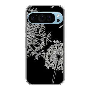 Аксессуар Силиконовый Чехол с одуванчиками на Google Pixel 9 Pro