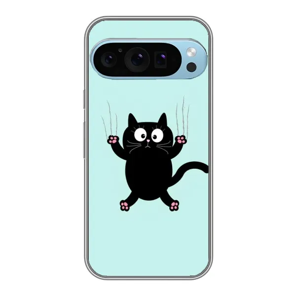 Чехол с рисунком «Падающий кот» для Google Pixel 9 Pro Чехол с рисунком «Падающий кот» для Google Pixel 9 Pro
