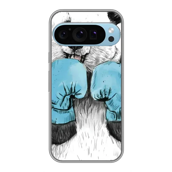 Чехол с рисунком «Панда боксер» для Google Pixel 9 Pro