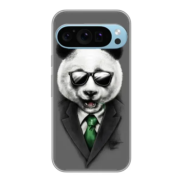 Чехол с рисунком «Панда в очках» для Google Pixel 9 Pro