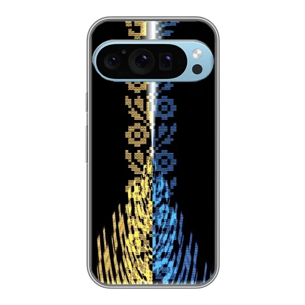 Чехол с рисунком «Патриотическая вышиванка» для Google Pixel 9 Pro Чехол с рисунком «Патриотическая вышиванка» для Google Pixel 9 Pro