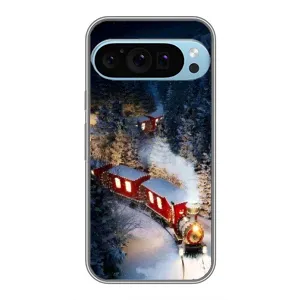 Силіконовий бампер на різдво для Google Pixel 9 Pro (Потяг)