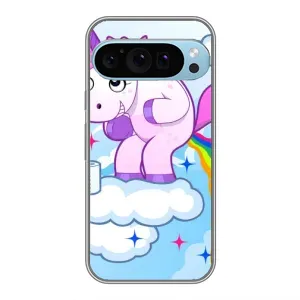 Чехол с рисунком «Радуга единорожка» для Google Pixel 9 Pro
