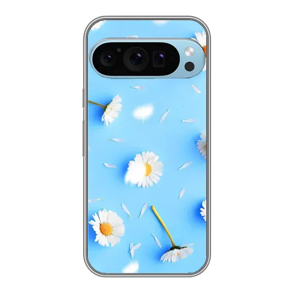 Чохол з малюнком «ромашки на блакитному» для Google Pixel 9 Pro