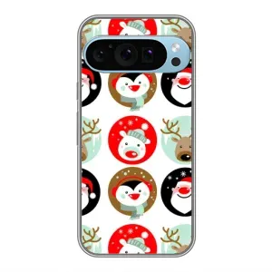 Силіконовий бампер на різдво для Google Pixel 9 Pro (Різдвяний принт)