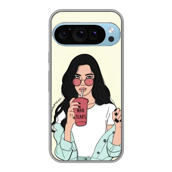 Чехол с рисунком «С напитком» для Google Pixel 9 Pro
