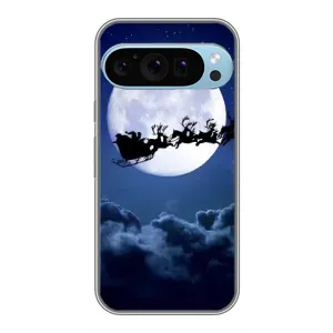 Чехол с рисунком «Санта - луна» для Google Pixel 9 Pro