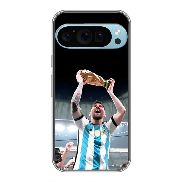 Чехол с рисунком «Счастливый Месси» для Google Pixel 9 Pro