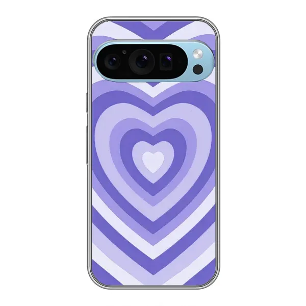 Чехол с рисунком «Сердце фиолет» для Google Pixel 9 Pro Чехол с рисунком «Сердце фиолет» для Google Pixel 9 Pro