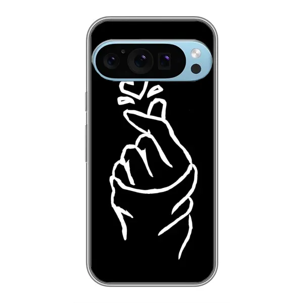 Чехол с рисунком «Сердце на черном» для Google Pixel 9 Pro Чехол с рисунком «Сердце на черном» для Google Pixel 9 Pro