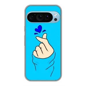 Чехол с рисунком «Сердце на синем» для Google Pixel 9 Pro
