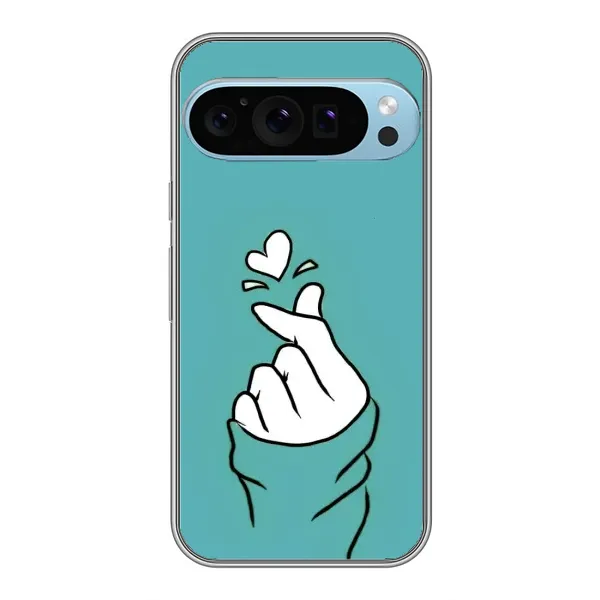 Чехол с рисунком «Сердечко на бирюзовом» для Google Pixel 9 Pro Чехол с рисунком «Сердечко на бирюзовом» для Google Pixel 9 Pro