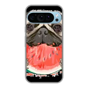 Чехол (ТПУ) Милые собачки для Google Pixel 9 Pro (Смешной Мопс)