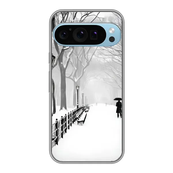 Чехол с рисунком «Снегом замело» для Google Pixel 9 Pro