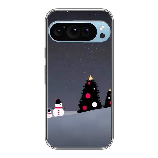 Чехол с рисунком «Снеговички» для Google Pixel 9 Pro