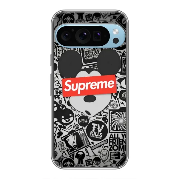 Чехол с рисунком «Supreme Маус» для Google Pixel 9 Pro Чехол с рисунком «Supreme Маус» для Google Pixel 9 Pro