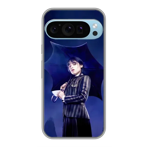 Чехол с рисунком «Уэнсдей с зонтом» для Google Pixel 9 Pro Чехол с рисунком «Уэнсдей с зонтом» для Google Pixel 9 Pro