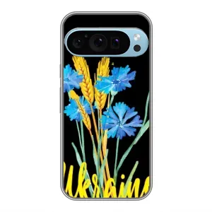 Чехол на Google Pixel 9 Pro Украинский дизайн (Ukraine в цветочках)