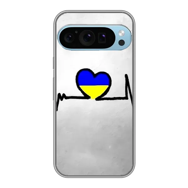 Чехол с рисунком «Украинская кардиограмма» для Google Pixel 9 Pro Чехол с рисунком «Украинская кардиограмма» для Google Pixel 9 Pro