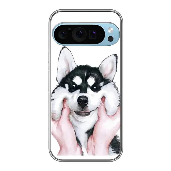 Чехол с рисунком «Собака Хаски» для Google Pixel 9 Pro Чехол с рисунком «Собака Хаски» для Google Pixel 9 Pro