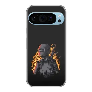 Чохол з картинкою "Герой Pubg" на Google Pixel 9 Pro (В полум'ї)