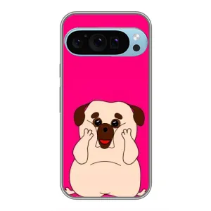 Чехол (ТПУ) Милые собачки для Google Pixel 9 Pro (Веселый Мопсик)