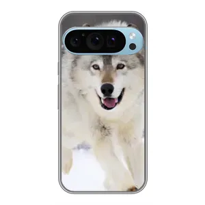 Чехол с Волком на Google Pixel 9 Pro (Волк на снегу)