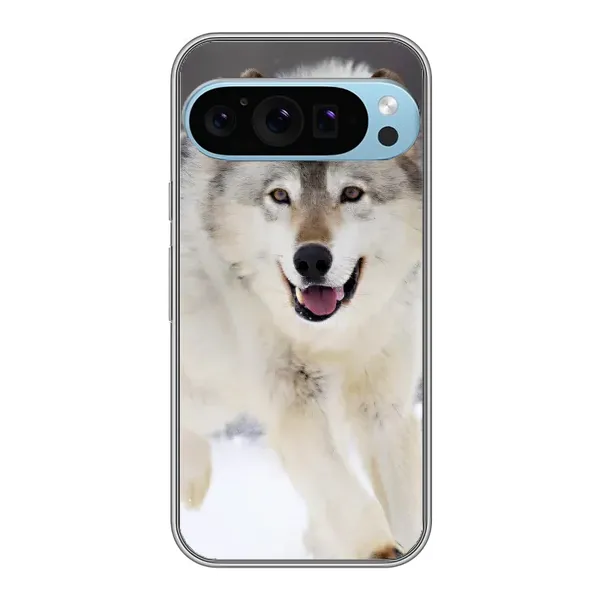 Чохол з малюнком «Вовк біжить по снігу» для Google Pixel 9 Pro Чохол з малюнком «Вовк біжить по снігу» для Google Pixel 9 Pro