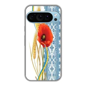 Силіконовый Чохол на Google Pixel 9 Pro з картинкой Вишиванки (Вишиванка з квіткою)