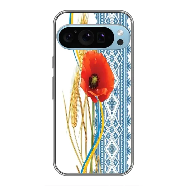 Чехол с рисунком «Вышиванка с цветком» для Google Pixel 9 Pro Чехол с рисунком «Вышиванка с цветком» для Google Pixel 9 Pro
