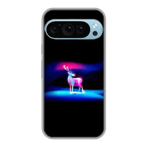 Силиконовый бампер с картинкой животных для Google Pixel 9 Pro (Яркий олень)