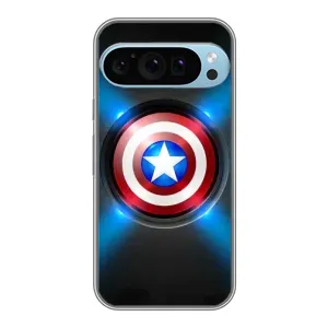 Чохол с Щітом Капітана Америки на Google Pixel 9 Pro (Яскраий Щит Капітана)
