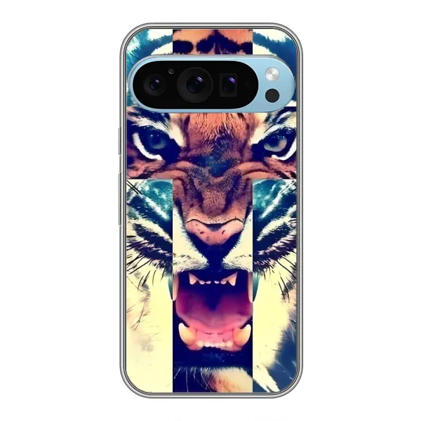 Чехол с рисунком «Яркий Тигр» для Google Pixel 9 Pro