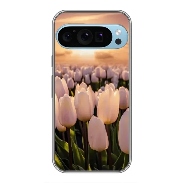 Чехол с рисунком «Закат с цветами» для Google Pixel 9 Pro Чехол с рисунком «Закат с цветами» для Google Pixel 9 Pro