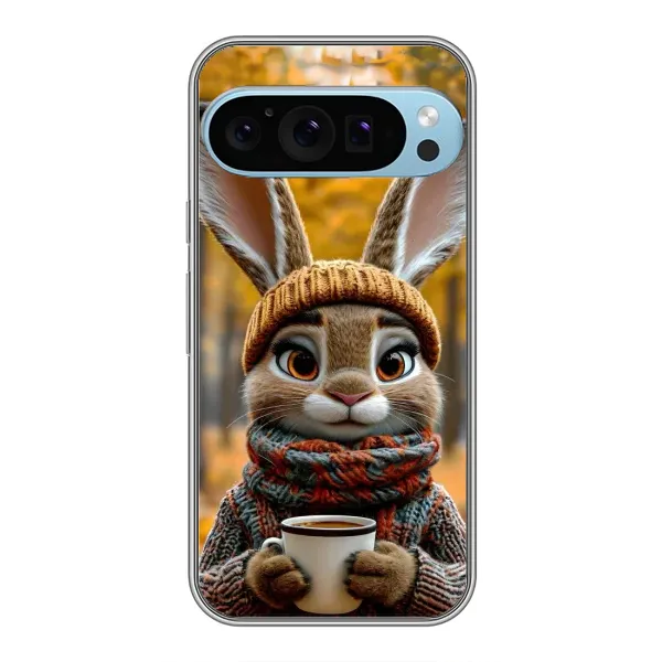 Чехол с рисунком «Зайчик с кофе» для Google Pixel 9 Pro Чехол с рисунком «Зайчик с кофе» для Google Pixel 9 Pro