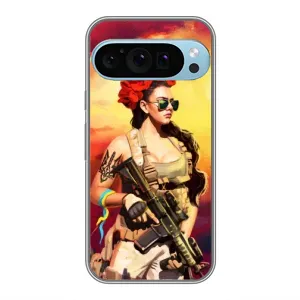 ЗСУ Чохли (TPU) для Google Pixel 9 Pro (Жінка солдат)