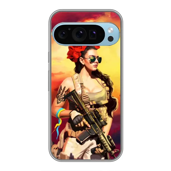 Чехол с рисунком «Женщина солдат» для Google Pixel 9 Pro Чехол с рисунком «Женщина солдат» для Google Pixel 9 Pro