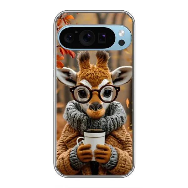 Чехол с рисунком «Жираф с кофе» для Google Pixel 9 Pro Чехол с рисунком «Жираф с кофе» для Google Pixel 9 Pro