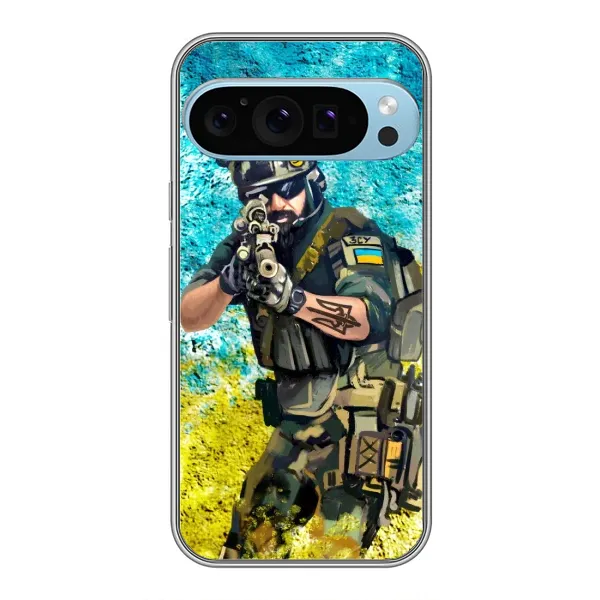 Чехол с рисунком «ЗСУ Воин» для Google Pixel 9 Pro Чехол с рисунком «ЗСУ Воин» для Google Pixel 9 Pro