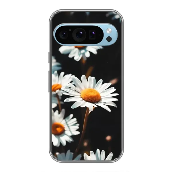 Чехол с рисунком «Белые ромашки» для Google Pixel 9