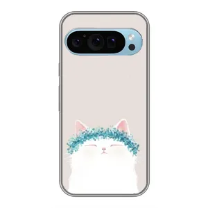 Чехол на тематику: Коты для Google Pixel 9 (Белый котик)