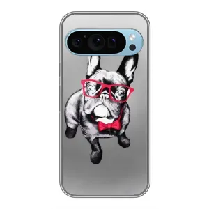 Чохол (ТПУ) Милі песики для Google Pixel 9 (Бульдог в окулярах)
