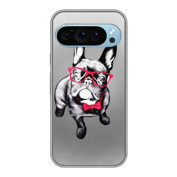 Чехол с рисунком «Бульдог в очках» для Google Pixel 9 Чехол с рисунком «Бульдог в очках» для Google Pixel 9