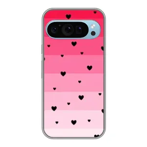 Чехлы с тематикой "Маленькие Сердечки" на Google Pixel 9 (Чорные сердечки)